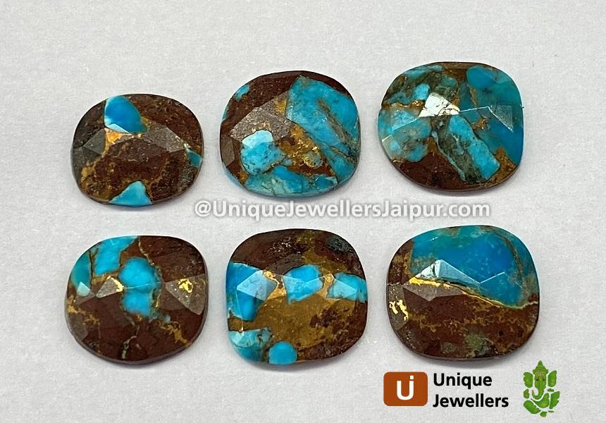 Copper Lava Mohave Turquoise Rose Cut Slices